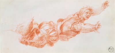 Study of a man suspended by his right leg by Andrea del Sarto